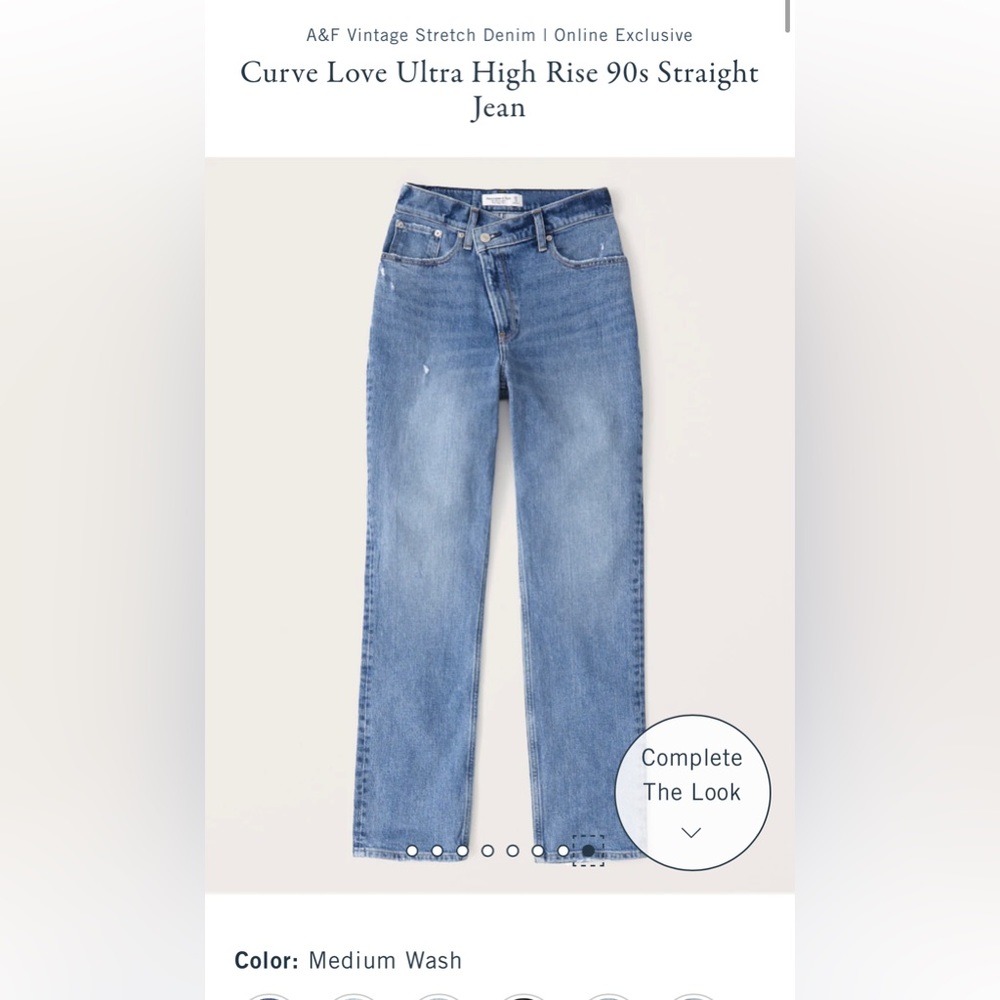 Curve love ultra high rise 90s straight jean